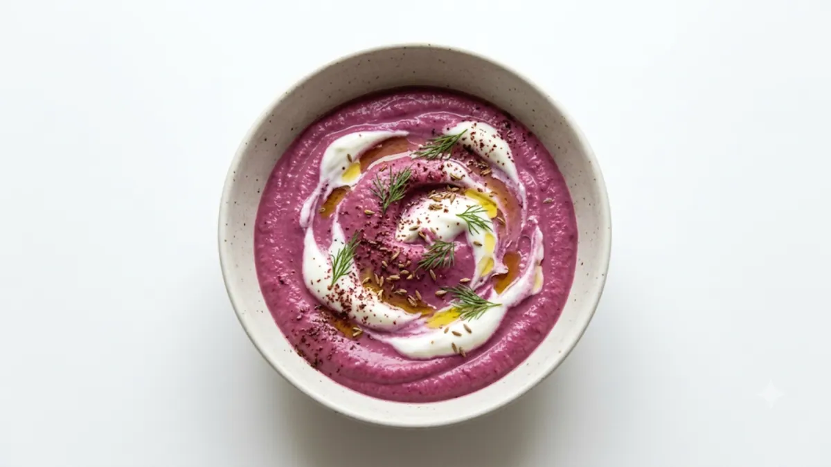 Beetroot & Yogurt Purée — puréed texture, IDDSI Level 4
