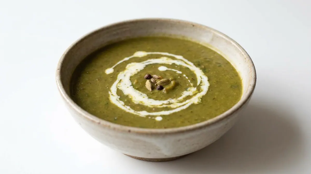 Spiced Lentil & Spinach Purée — puréed texture, IDDSI Level 4