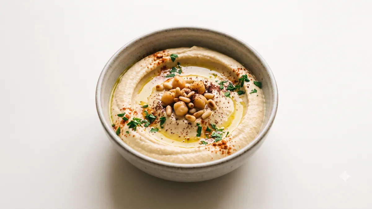 Smooth Hummus Bowl — puréed texture, IDDSI Level 4