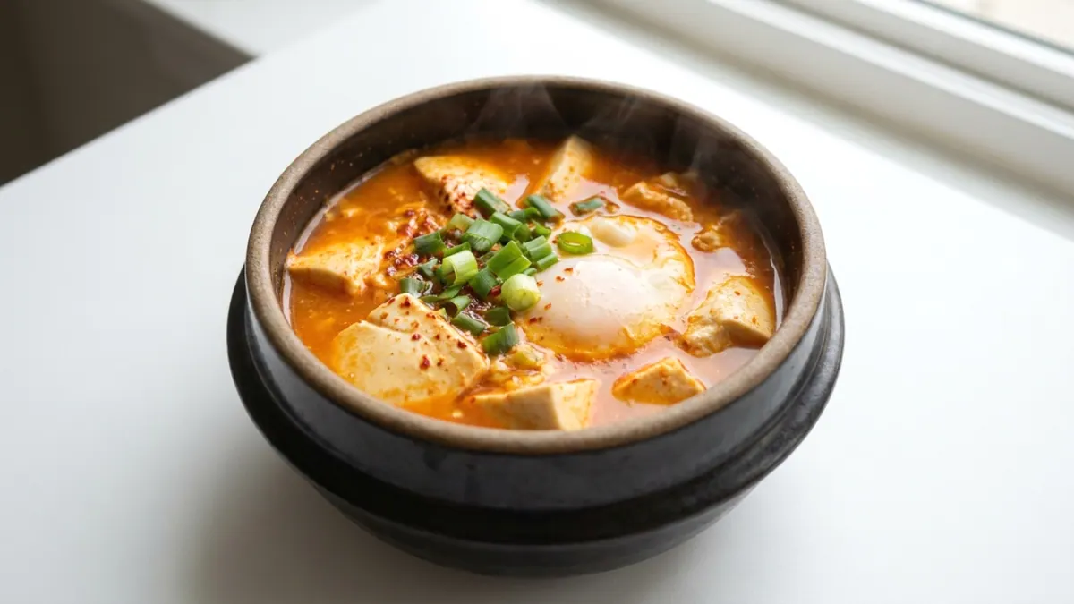 Sundubu Jjigae (Mild Soft Tofu Stew) — soft texture, IDDSI Level 5