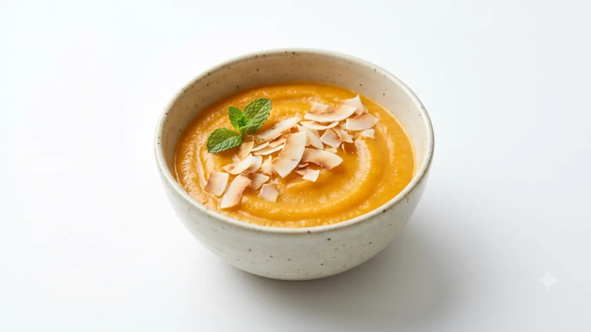 Sweet Potato Coconut Purée — puréed texture, IDDSI Level 4